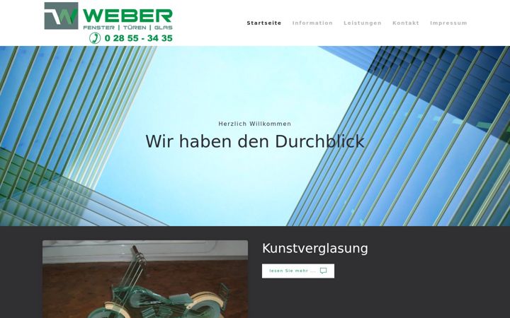 Screenshot of glasbauweber.de