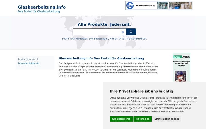 Screenshot of glasbearbeitung.info
