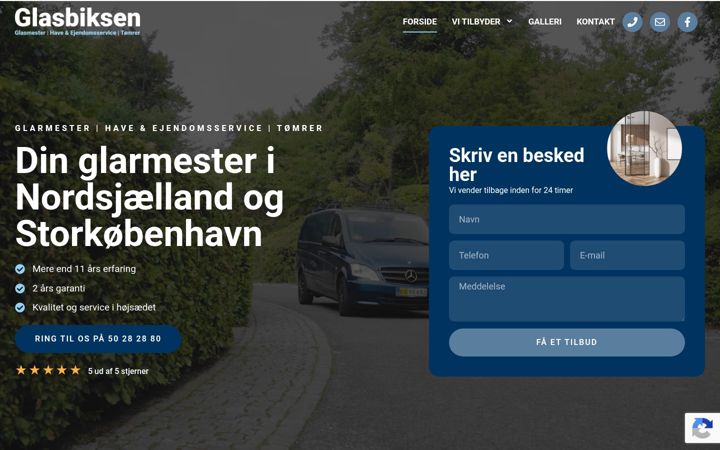 Screenshot of glasbiksen.dk