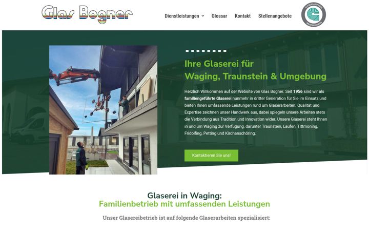 Screenshot of glasbogner.de