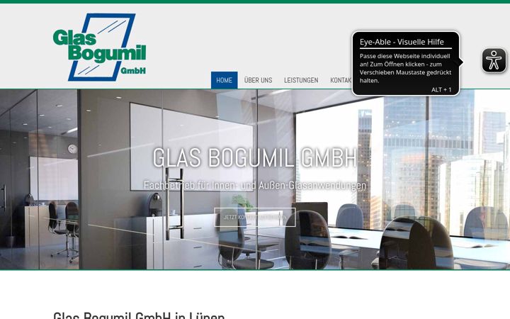 Screenshot of glasbogumil.de