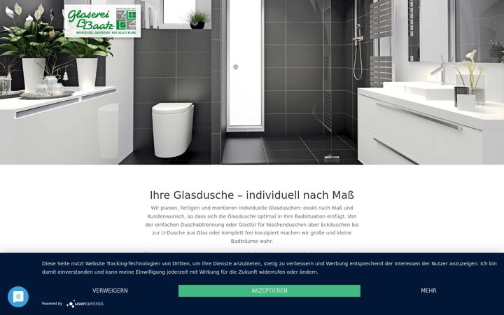 Snímek obrazovky glasduschen-baatz.de