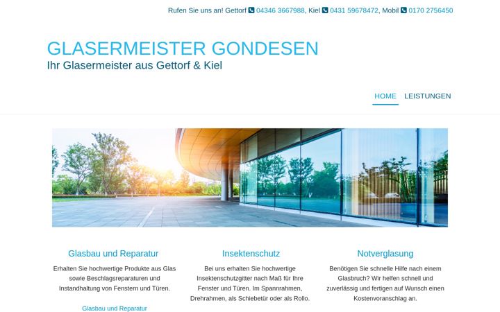 Screenshot of glaser-gondesen.de