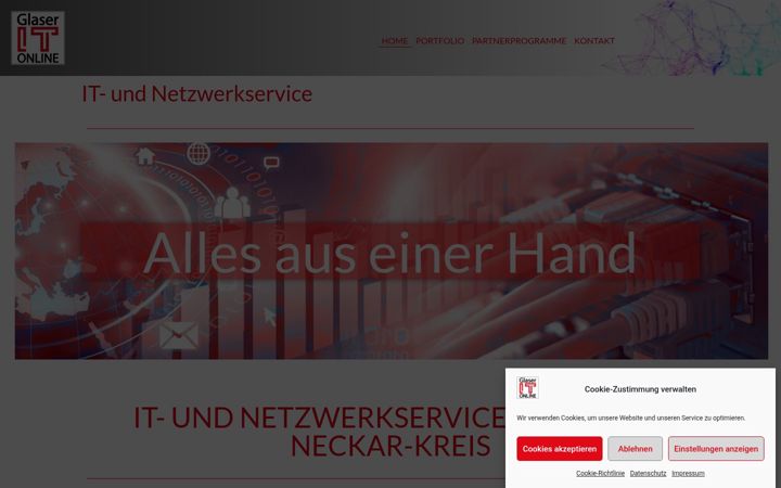 Screenshot of glaser-it-online.de
