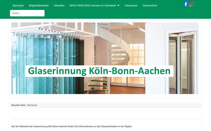 Screenshot of glaser-koeln-bonn-aachen.de