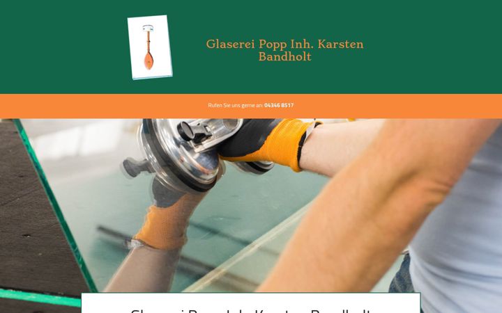 Screenshot of glaserei-bandholt.de