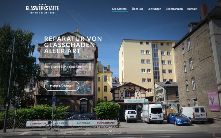 Screenshot of glaserei-ebling.de