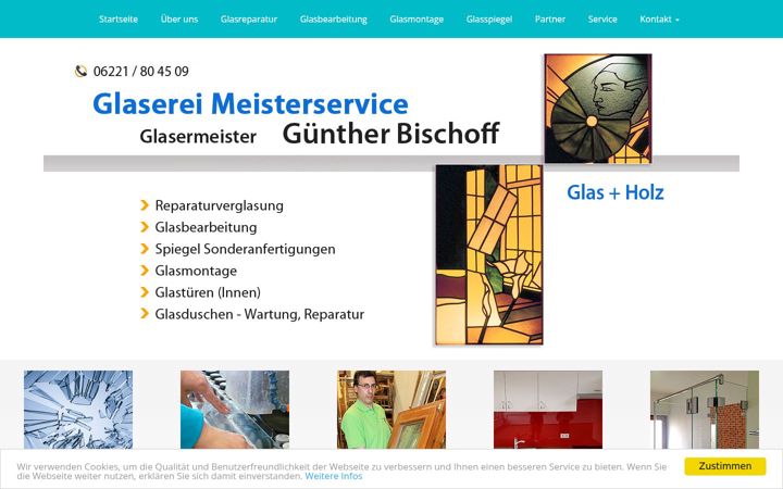 Screenshot of glaserei-gb-heidelberg.de