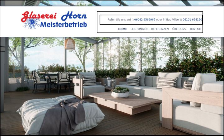 Screenshot of glaserei-horn.com