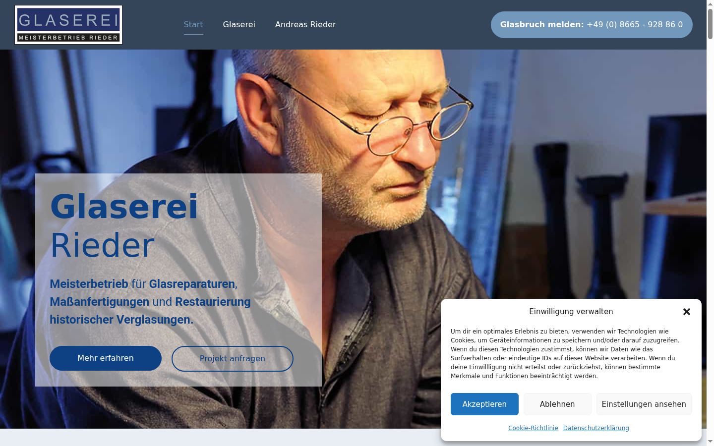 Capture d'écran de la bannière de consentement affichée avant toute interaction
