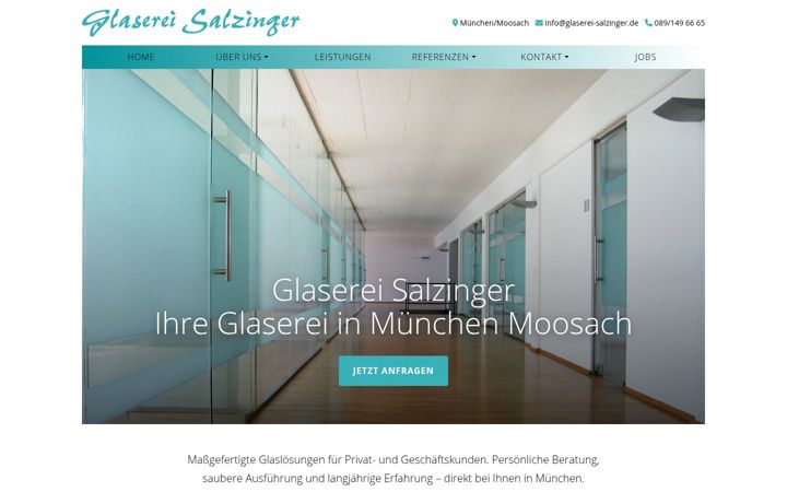 Skærmbillede af glaserei-salzinger.de
