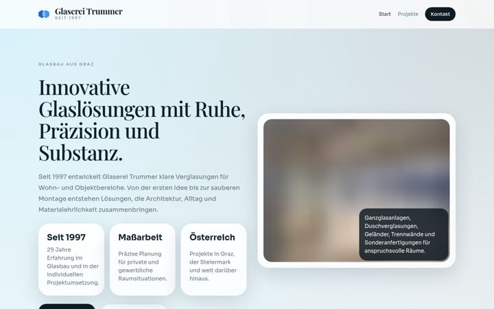 Screenshot of glaserei-trummer.at