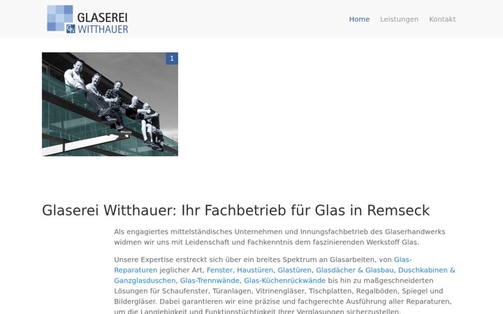 Screenshot of glaserei-witthauer.de