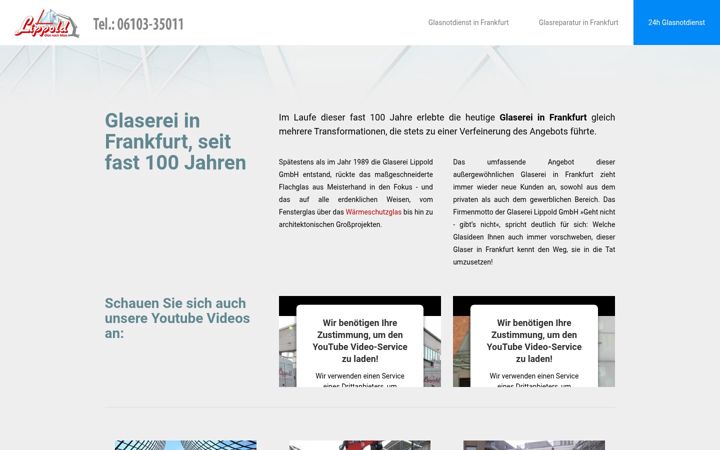 Screenshot of glasereifrankfurt.de