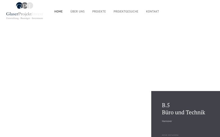 Screenshot of glaserprojektinvest.com