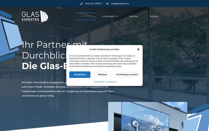 Screenshot of glasexperten.info
