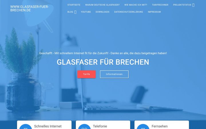 Screenshot of glasfaser-fuer-brechen.de