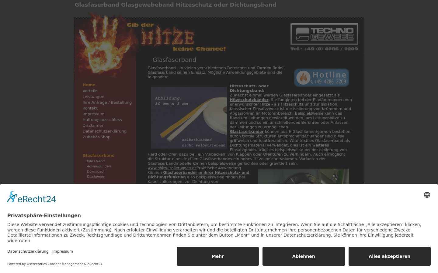 Screenshot del banner di consenso mostrato prima di qualsiasi interazione