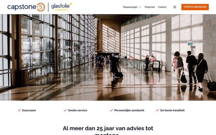 Screenshot of glasfolienederland.nl