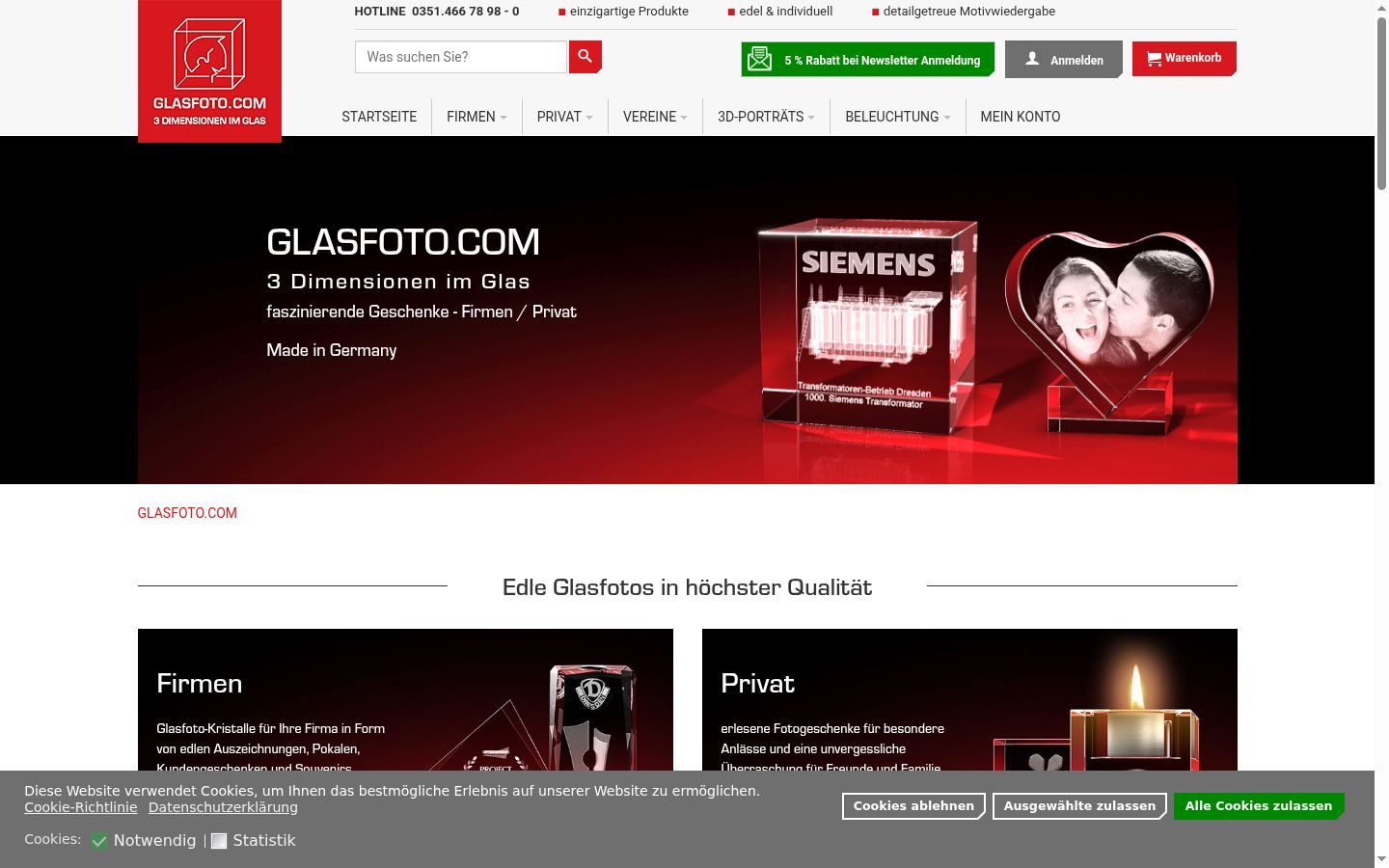 Screenshot del banner di consenso mostrato prima di qualsiasi interazione