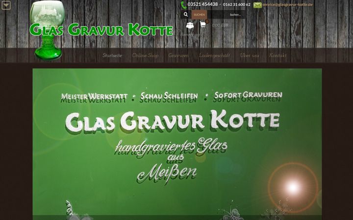 Screenshot of glasgravur-kotte.de