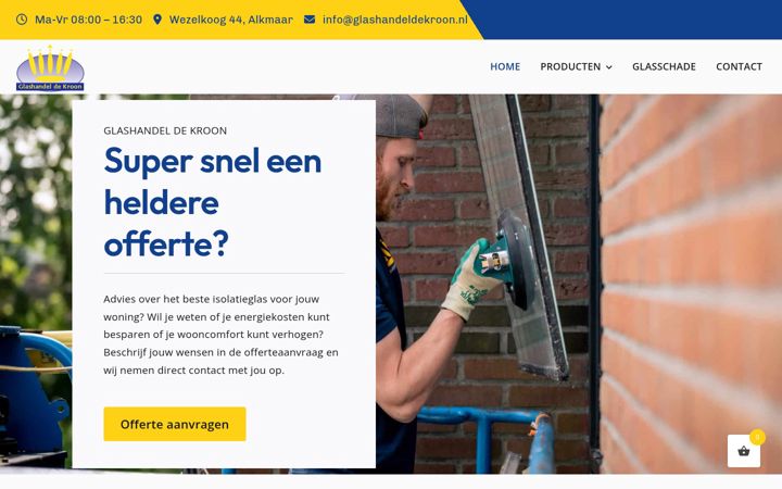 Screenshot of glashandeldekroon.nl