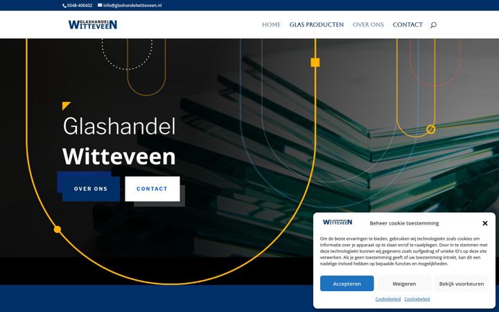 Screenshot of glashandelwitteveen.nl