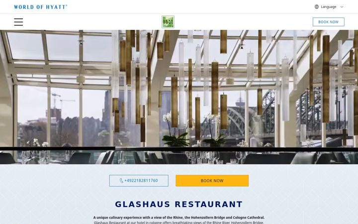 Screenshot of glashaus-restaurant.de