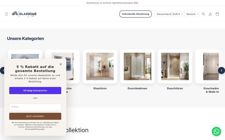 Screenshot of glashomecenter.de