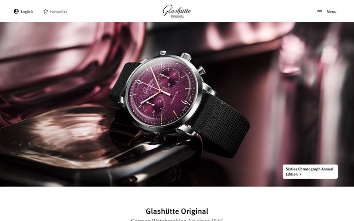 Captura de pantalla de glashuette-original.com