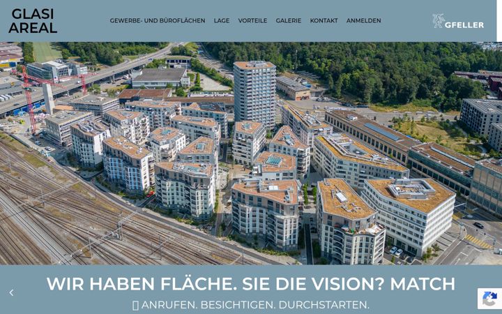 Screenshot of glasi-areal.ch