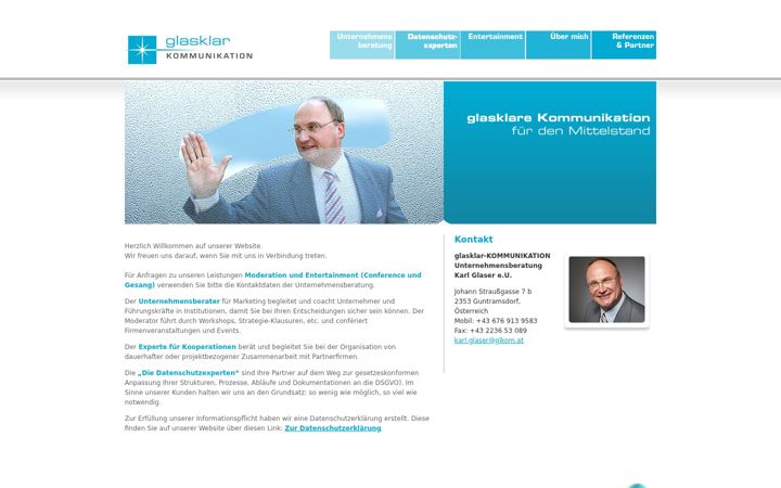 Screenshot of glasklar-kommunikation.at