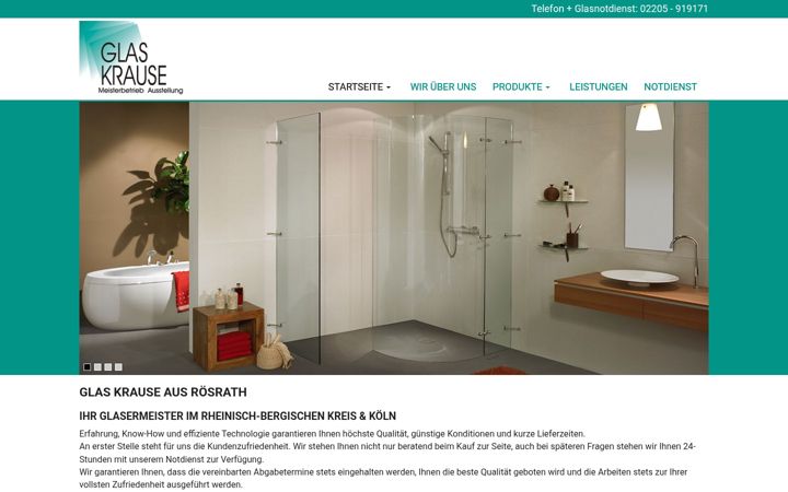 Screenshot of glaskrause.de