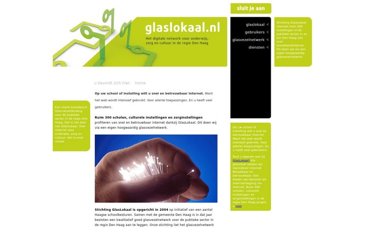 Screenshot von glaslokaal.nl