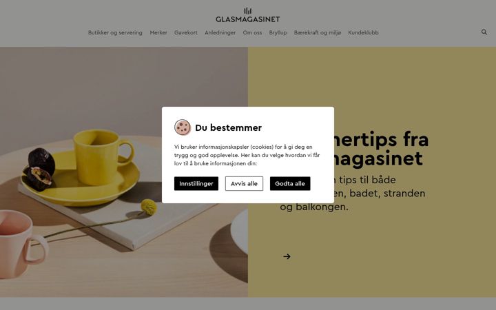 Screenshot of glasmagasinet.no
