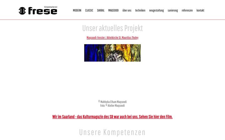 Screenshot of glasmalerei-frese.de