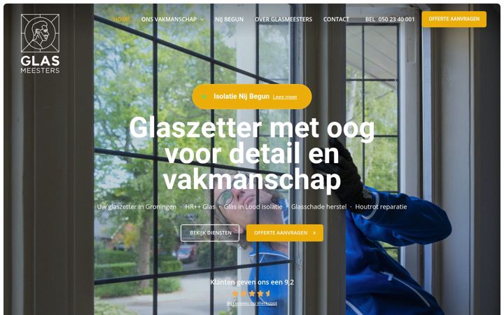 Screenshot of glasmeesters.nl