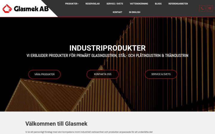 Screenshot of glasmek.se
