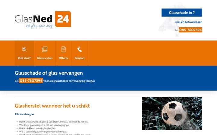 Screenshot of glasned-24.nl