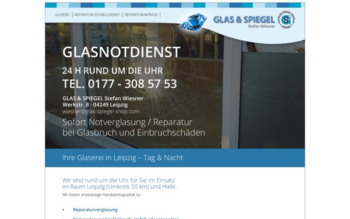 Screenshot of glasnotdienst-leipzig.de