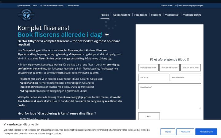Screenshot of glaspolering.nu