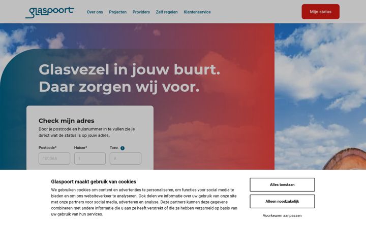 Screenshot of glaspoort.nl
