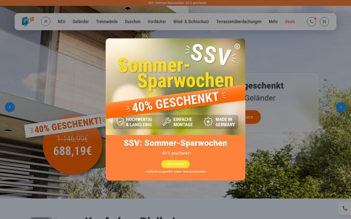 Screenshot of glasprofi24.de