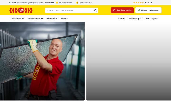 Screenshot of glaspunt.nl