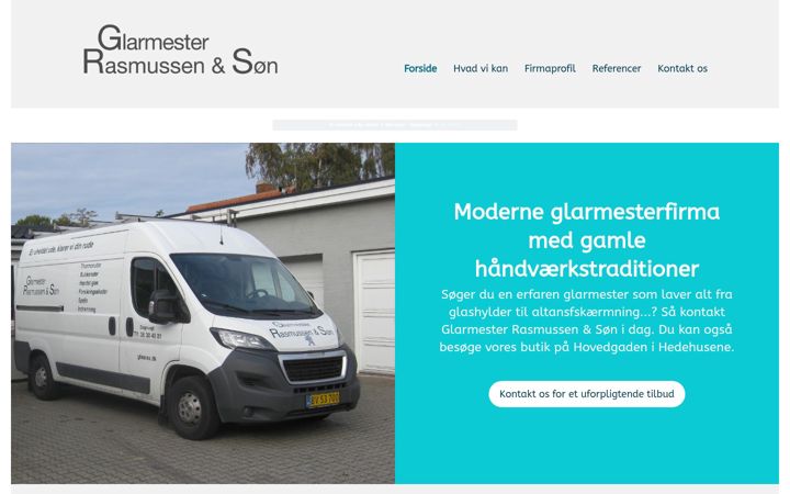 Screenshot of glasras.dk