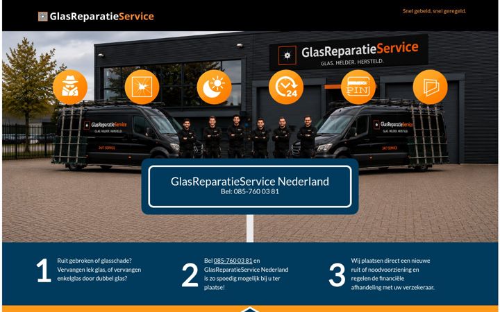 Screenshot of glasreparatieservice.nl