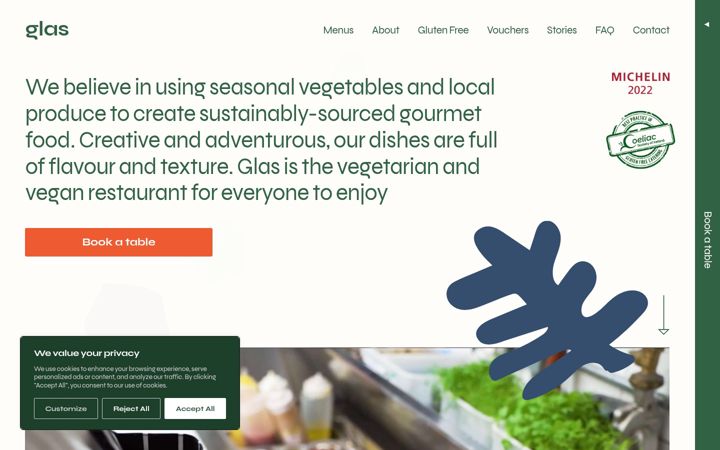 Screenshot of glasrestaurant.ie