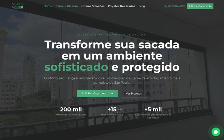 Screenshot of glass4u.com.br