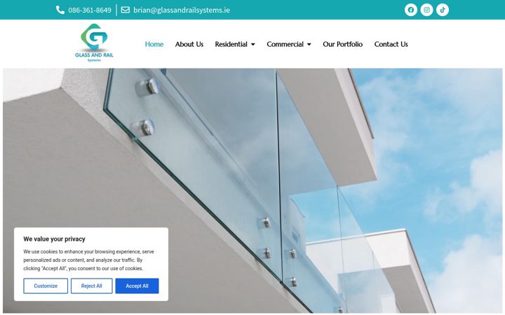 Screenshot of glassandrailsystems.ie