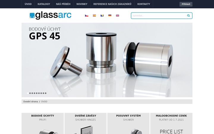 Screenshot of glassarc.cz